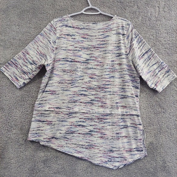 Pure Jill J Jill Asymmetric Tunic Top XL Cotton Modal Shirt Half Sleeve - Picture 11 of 12